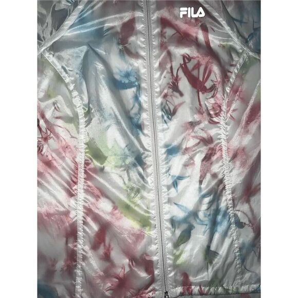 Fila Sport Windbreaker Jacket Size S 4/6 Orchid Performance Pastel Light Tie Dye - Picture 6 of 14